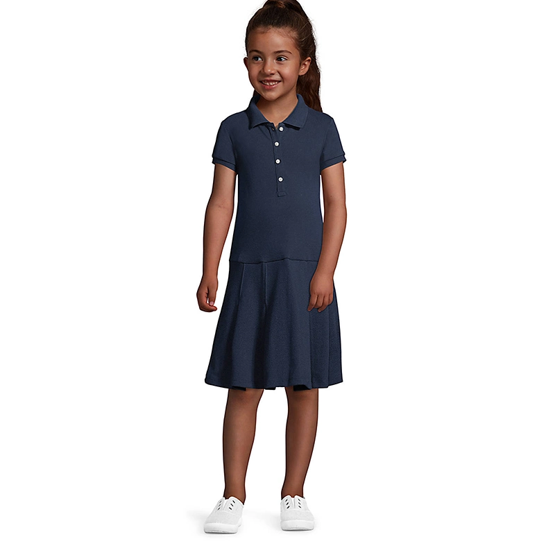 2022 Wholesale China Manufacturer Girls Short Sleeve Mesh Polo Dress