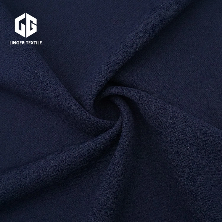 High Quality 100d Polyester Crepe Fabric with Elastane for Apparel